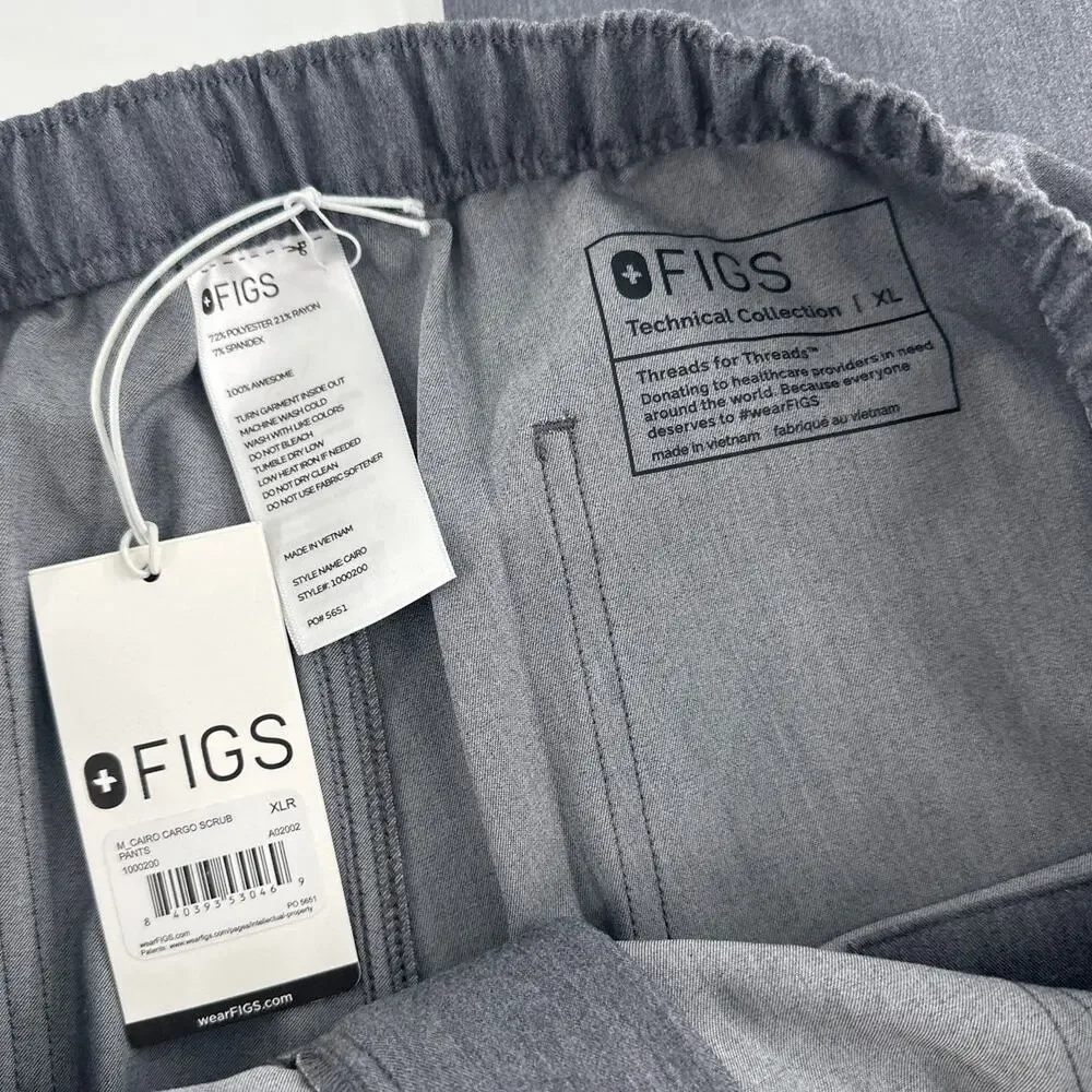 FIGS Men's Graphite Cairo Cargo Scrub Pants Size XL/Regular